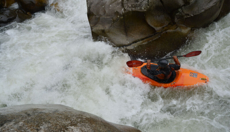 Kayak adventure some rapids
