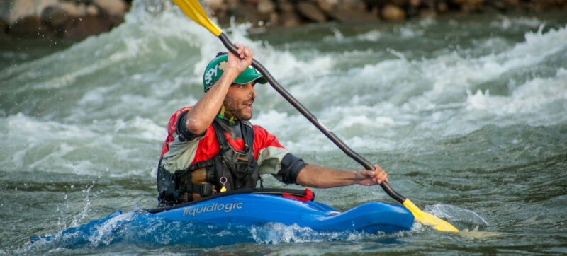 Santiago Canala, Kayak Ecuador CEO kayaking